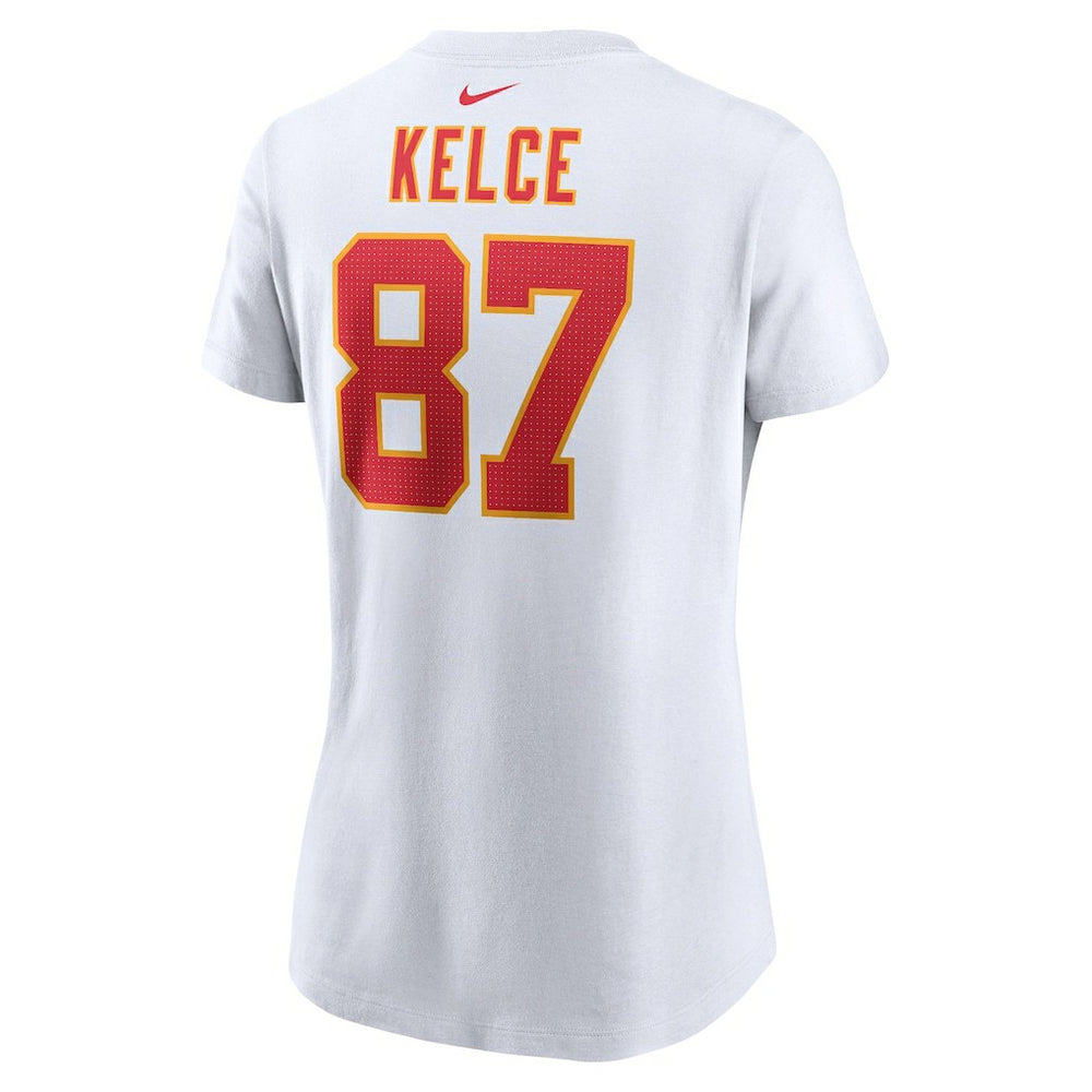 Travis Kelce Kansas City Chiefs Women's Player Name & Number T-Shirt - White sale