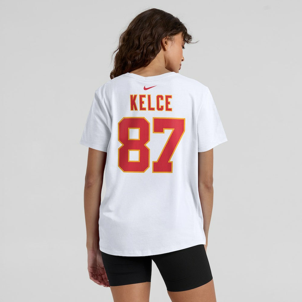 Travis Kelce Kansas City Chiefs Women's Player Name & Number T-Shirt - White sale