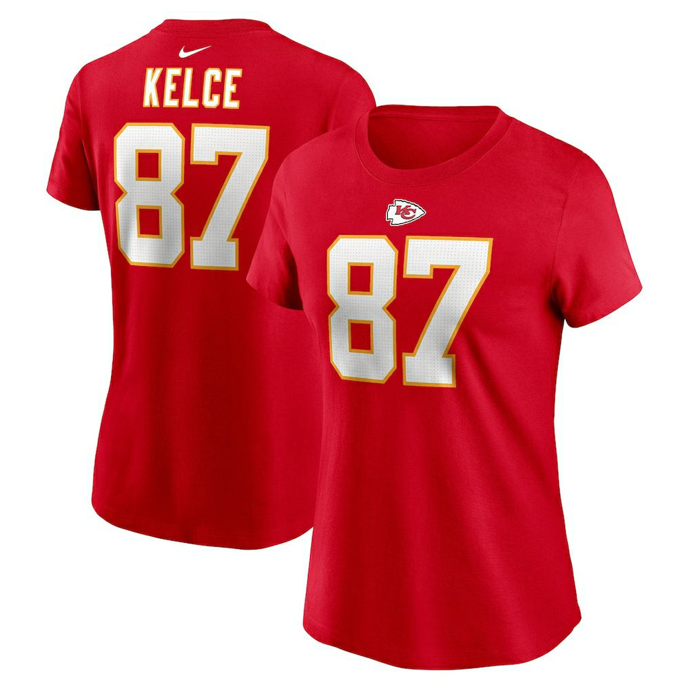 Travis Kelce Kansas City Chiefs Women's Player Name & Number T-Shirt - Red discount