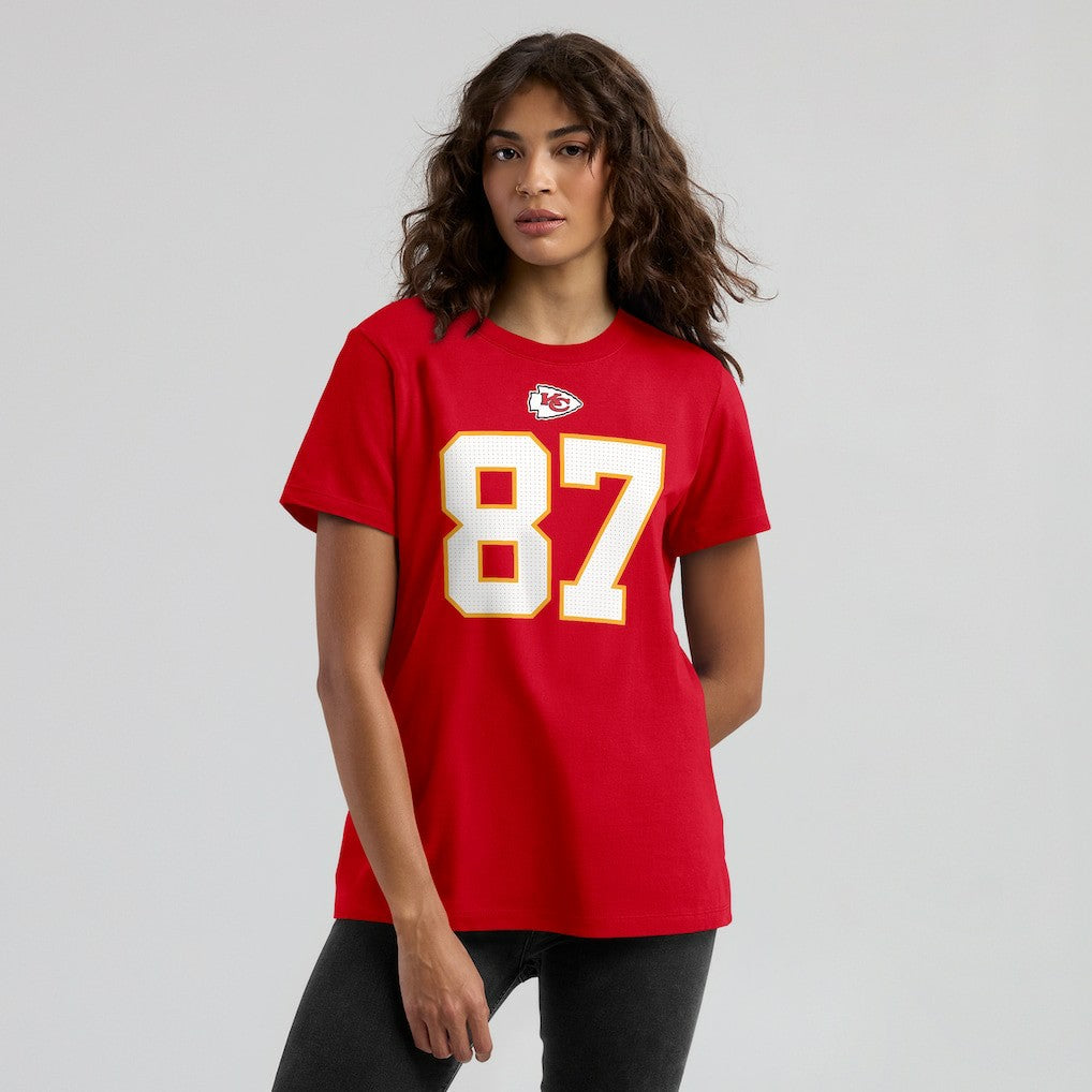 Travis Kelce Kansas City Chiefs Women's Player Name & Number T-Shirt - Red discount
