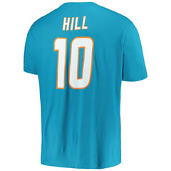 Tyreek Hill Miami Dolphins Big & Tall Player Name & Number T-Shirt - Aqua sale