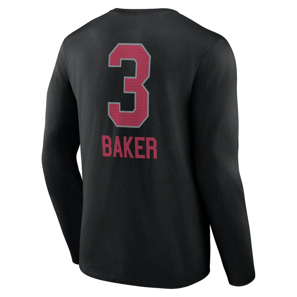 Budda Baker Arizona Cardinals Team Wordmark Player Name & Number Long Sleeve T-Shirt - Black online
