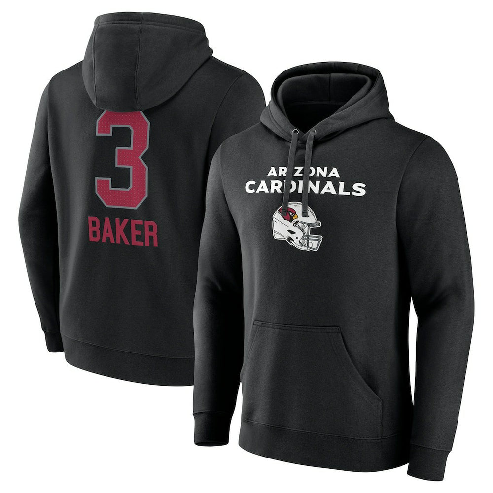 Budda Baker Arizona Cardinals Team Wordmark Player Name & Number Pullover Hoodie - Black discount