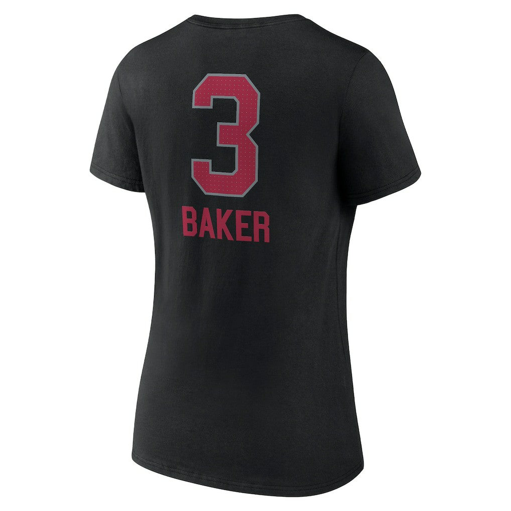 Budda Baker Arizona Cardinals Women's Team Wordmark Player Name & Number V-Neck T-Shirt - Black outlet