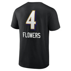 Zay Flowers Baltimore Ravens Team Wordmark Player Name & Number T-Shirt - Black online