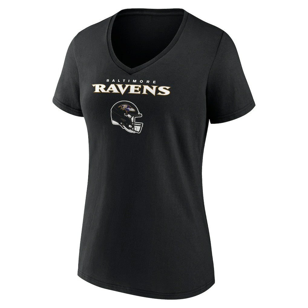 Zay Flowers Baltimore Ravens Women's Team Wordmark Player Name & Number V-Neck T-Shirt - Black outlet
