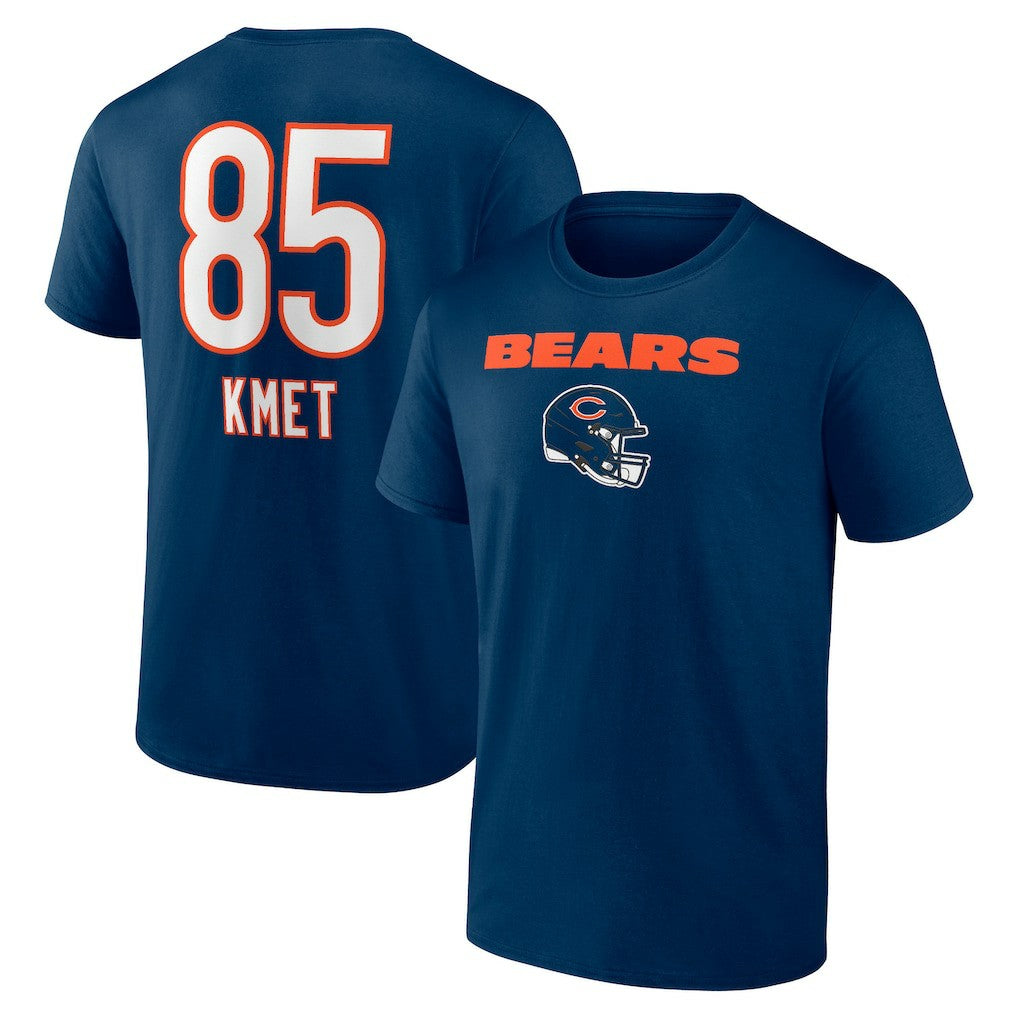 Cole Kmet Chicago Bears Team Wordmark Player Name & Number T-Shirt - Navy outlet