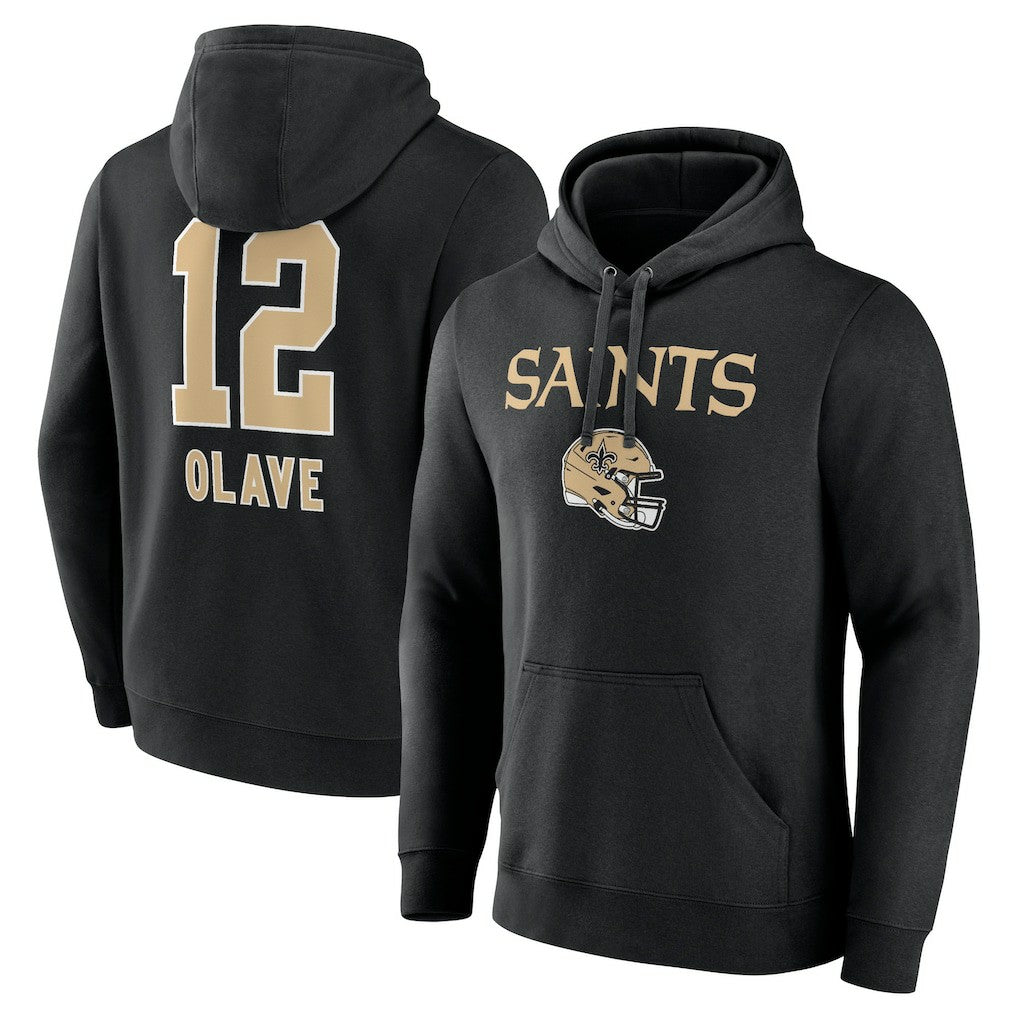 Chris Olave New Orleans Saints Team Wordmark Player Name & Number Pullover Hoodie - Black online