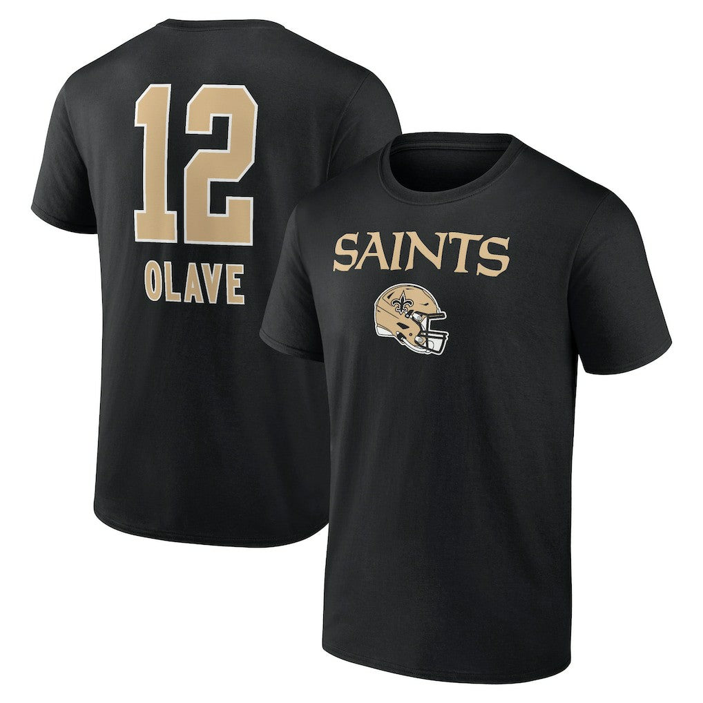 Chris Olave New Orleans Saints Team Wordmark Player Name & Number T-Shirt - Black on sale