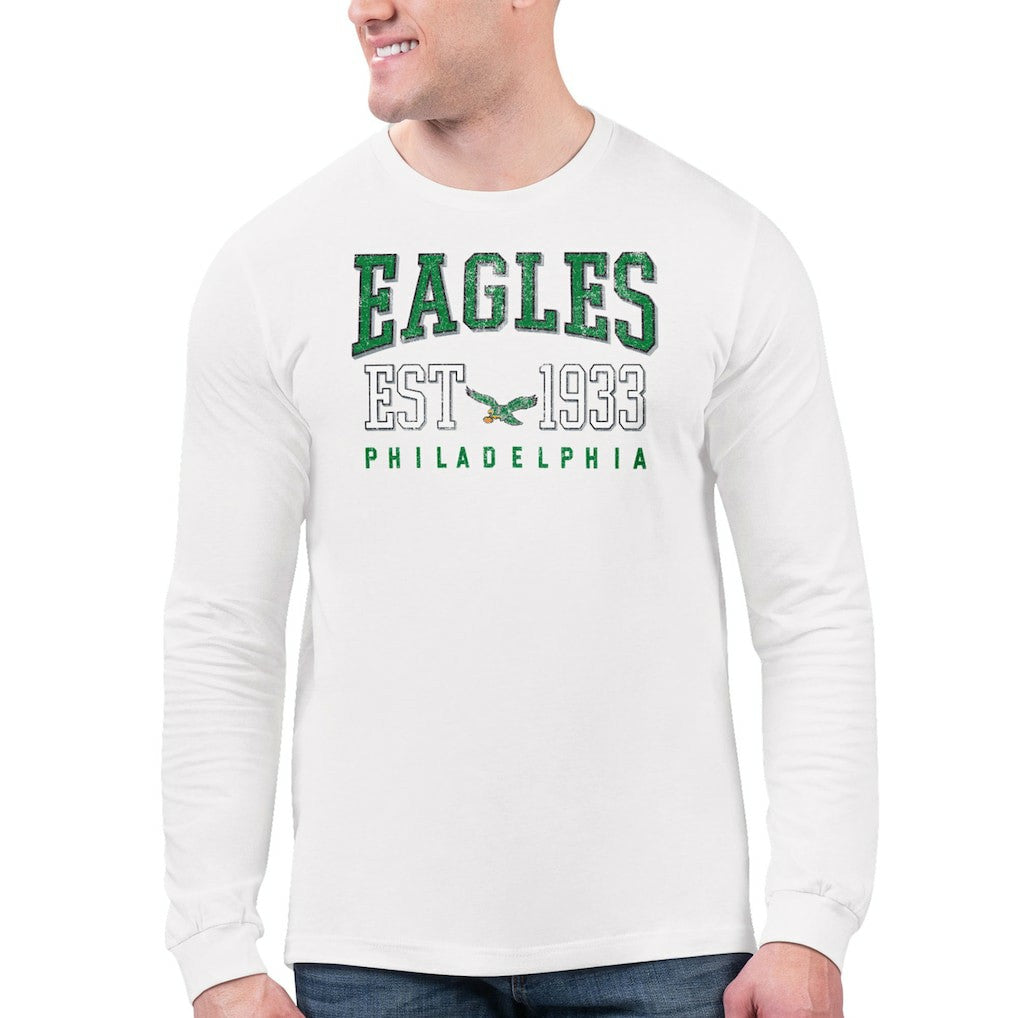 Philadelphia Eagles Starter Retro Long Sleeve T-Shirt - White on sale