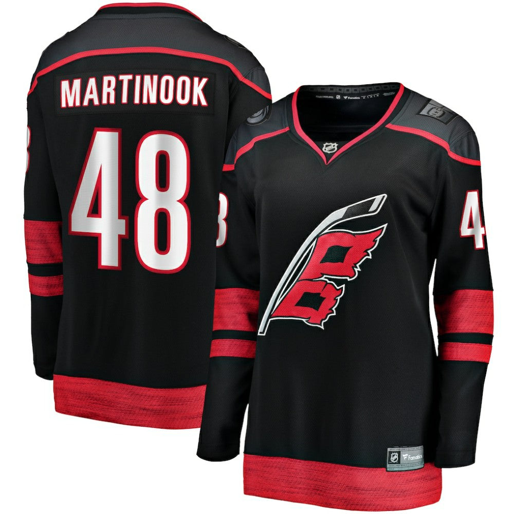 Jordan Martinook Carolina Hurricanes Fanatics Women's Home Breakaway Player Jersey - Black Jerseys