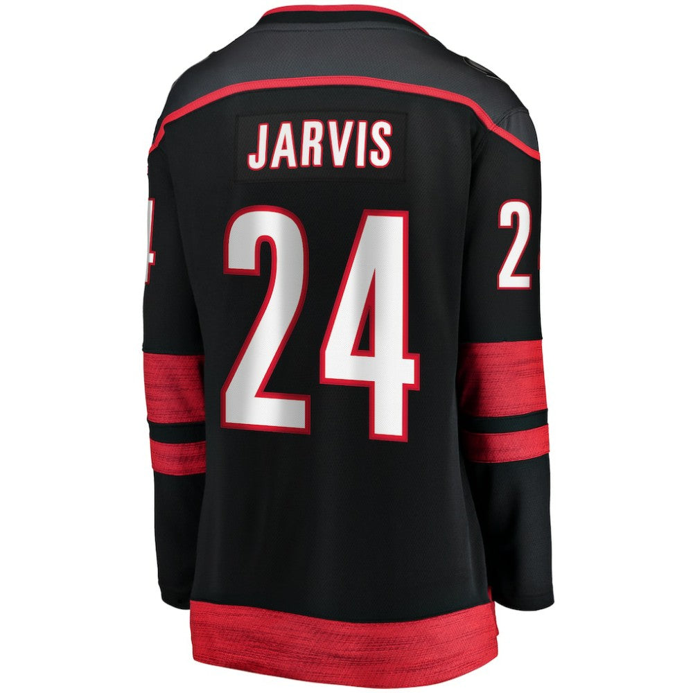 Seth Jarvis Carolina Hurricanes Fanatics Women's Home Breakaway Player Jersey - Black Jerseys