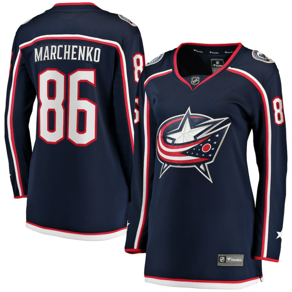 Kirill Marchenko Columbus Blue Jackets Fanatics Women's Home Breakaway Player Jersey - Navy Jerseys