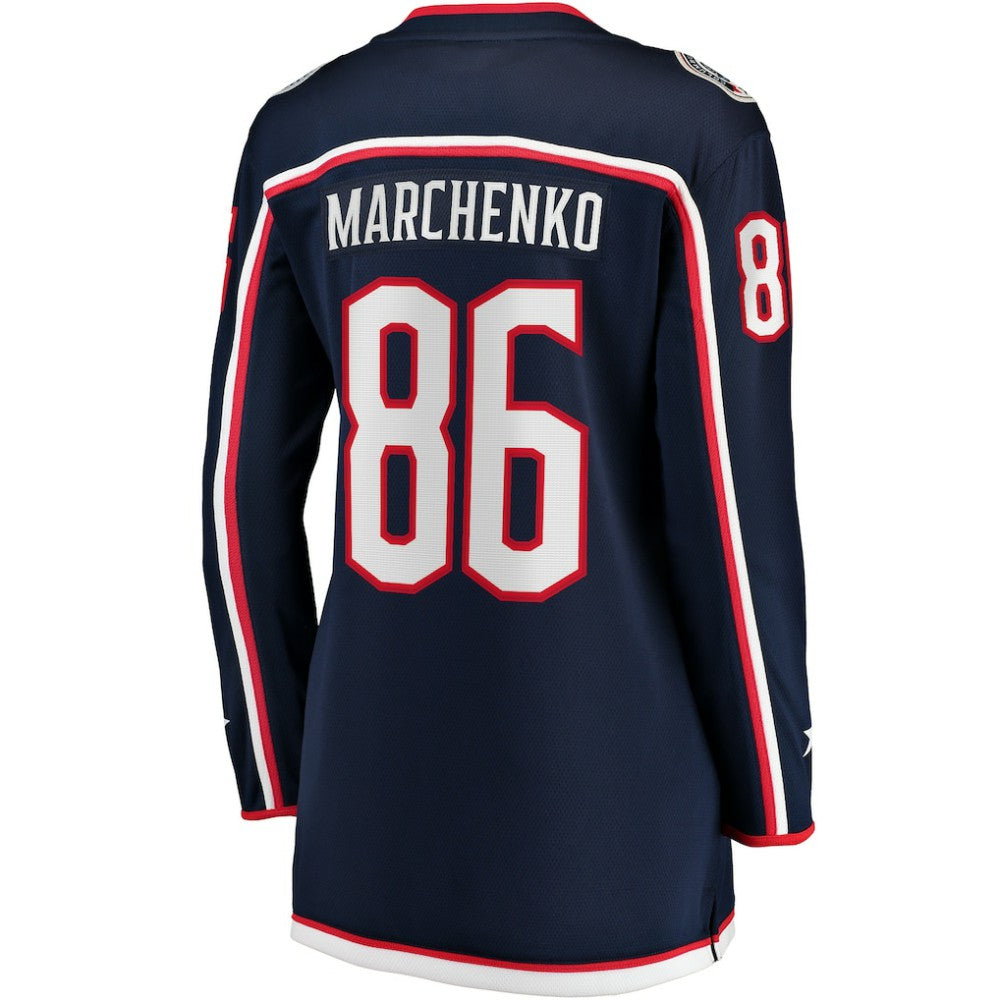 Kirill Marchenko Columbus Blue Jackets Fanatics Women's Home Breakaway Player Jersey - Navy Jerseys