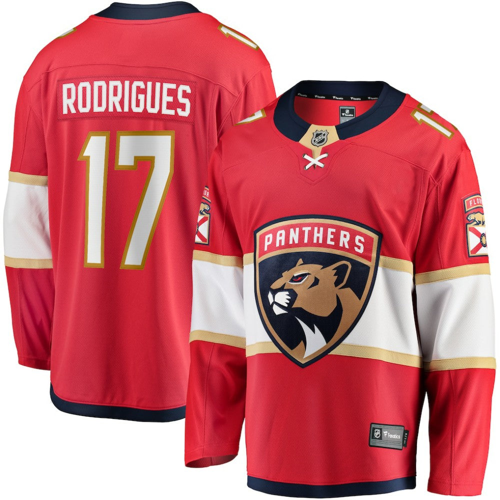 Evan Rodrigues Florida Panthers Fanatics Home Breakaway Jersey - Red Jerseys