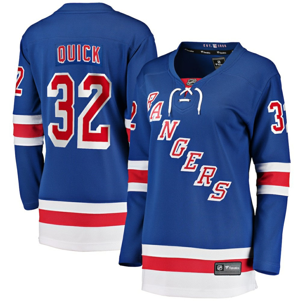 Jonathan Quick New York Rangers Fanatics Women's Home Breakaway Player Jersey - Blue Jerseys