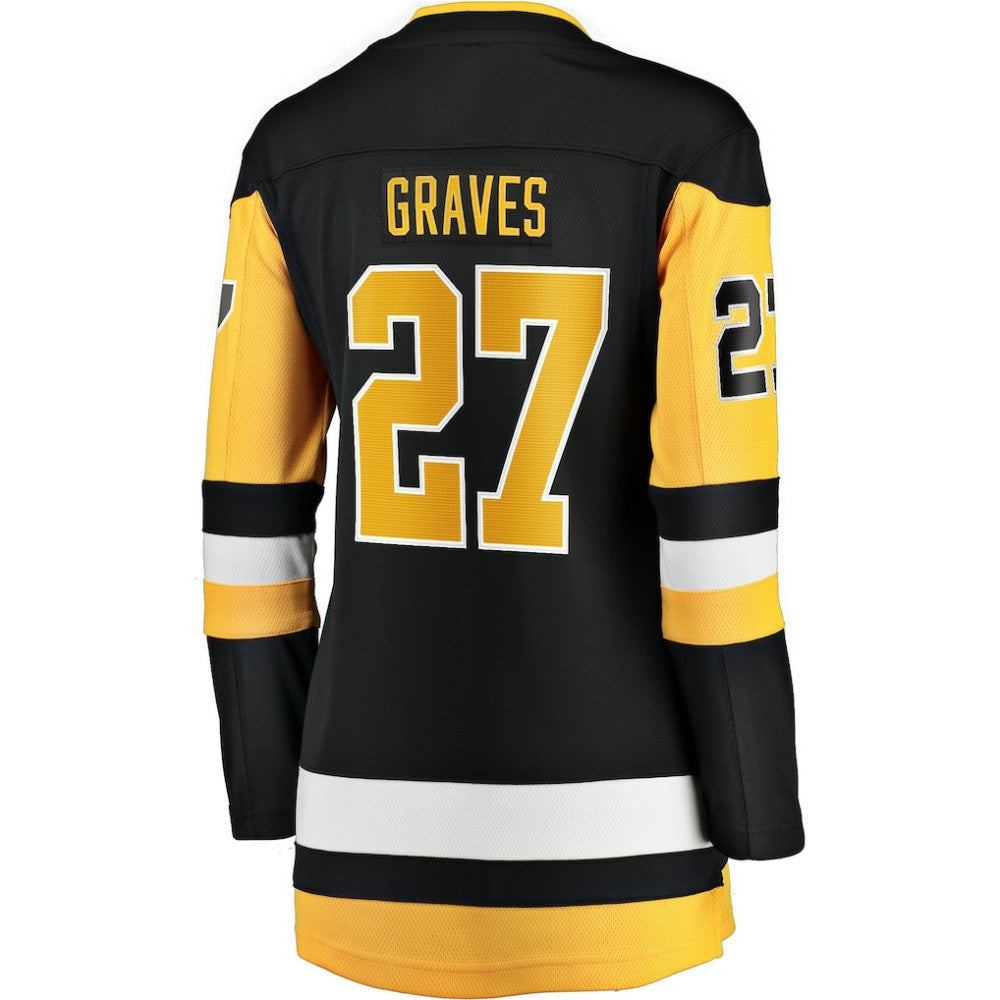 Ryan Graves Pittsburgh Penguins Fanatics Women's Home Breakaway Player Jersey - Black Jerseys