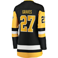 Ryan Graves Pittsburgh Penguins Fanatics Women's Home Breakaway Player Jersey - Black Jerseys