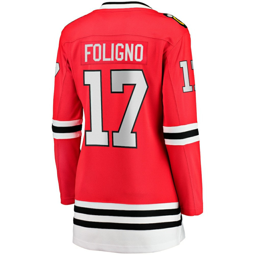 Nick Foligno Chicago Blackhawks Fanatics Women's Home Breakaway Player Jersey - Red Jerseys