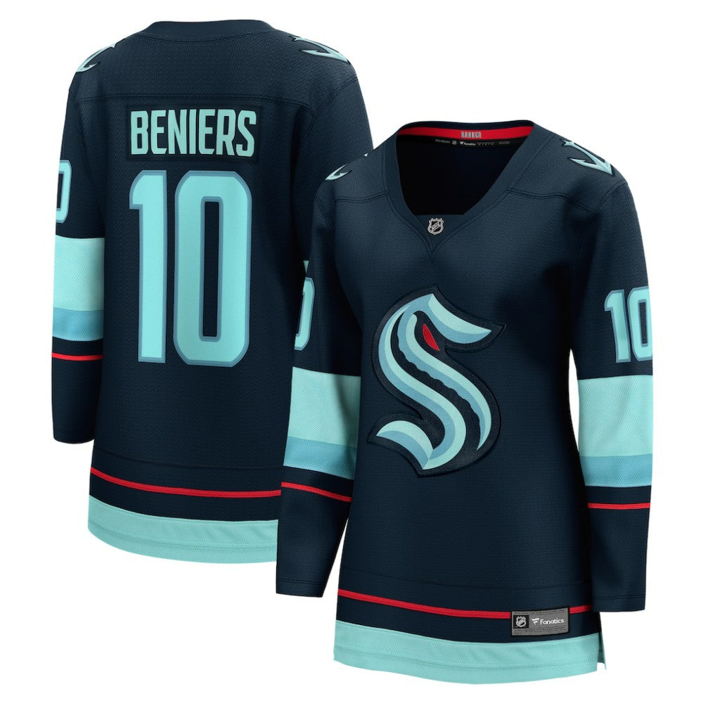 Matty Beniers Seattle Kraken Fanatics Women's Home Breakaway Player Jersey - Deep Sea Blue Jerseys