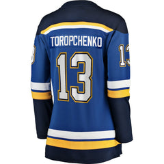 Alexey Toropchenko St. Louis Blues Fanatics Women's Home Breakaway Player Jersey - Blue Jerseys