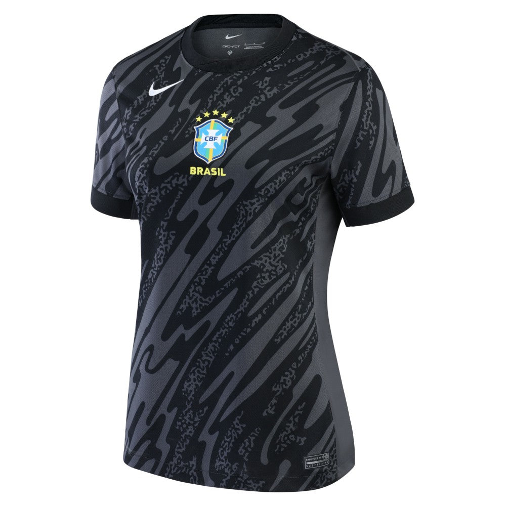 Brazil National Team Women's 2024 Goalkeeper Replica Stadium Jersey - Anthracite discount