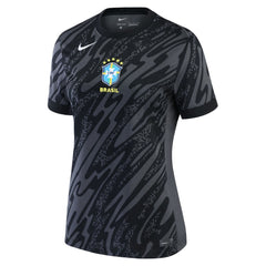 Brazil National Team Women's 2024 Goalkeeper Replica Stadium Jersey - Anthracite discount