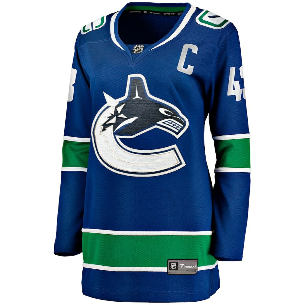 Quinn Hughes Vancouver Canucks Fanatics Women's Home Breakaway Player Jersey - Blue Jerseys