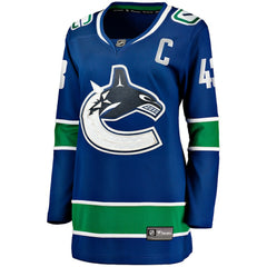 Quinn Hughes Vancouver Canucks Fanatics Women's Home Breakaway Player Jersey - Blue Jerseys