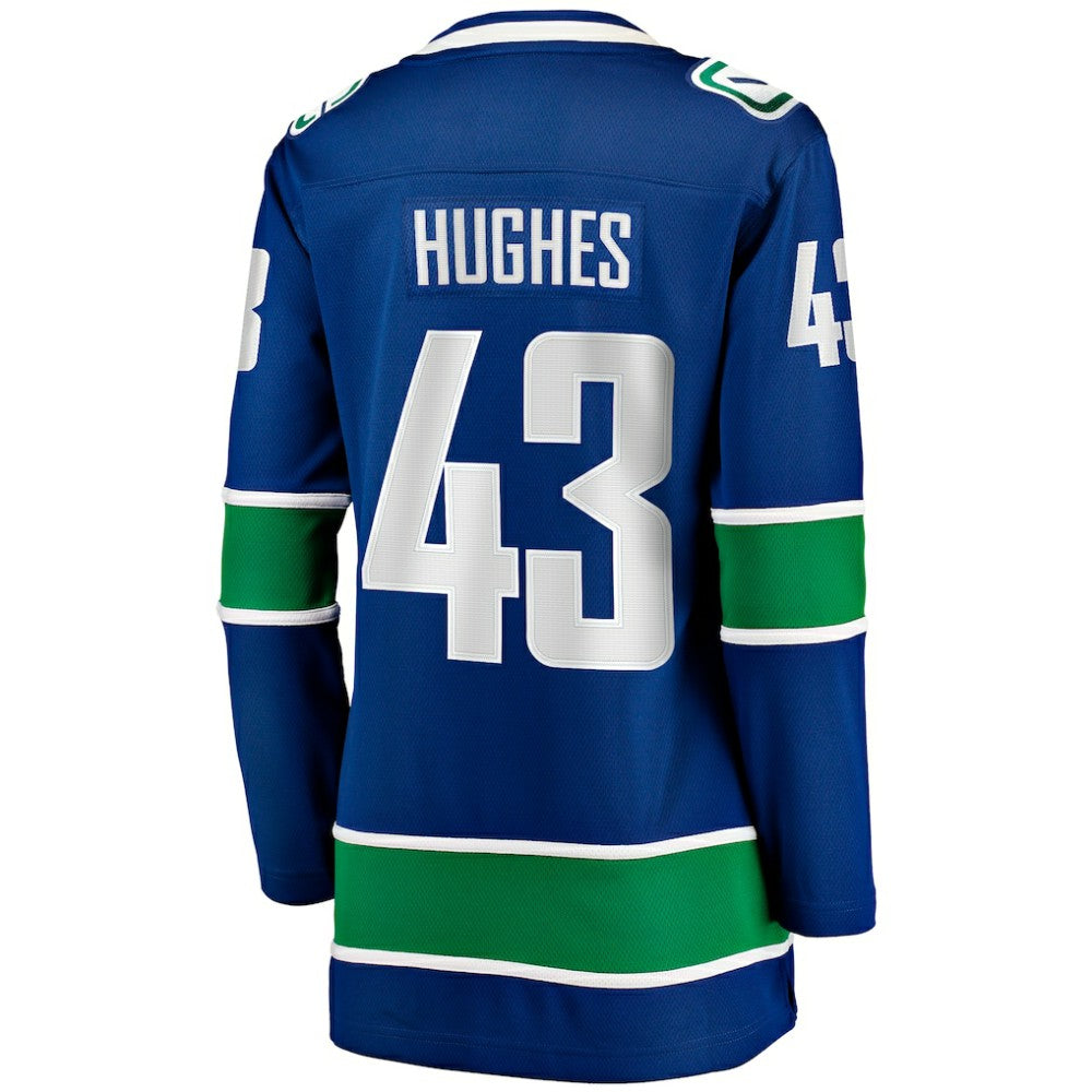 Quinn Hughes Vancouver Canucks Fanatics Women's Home Breakaway Player Jersey - Blue Jerseys