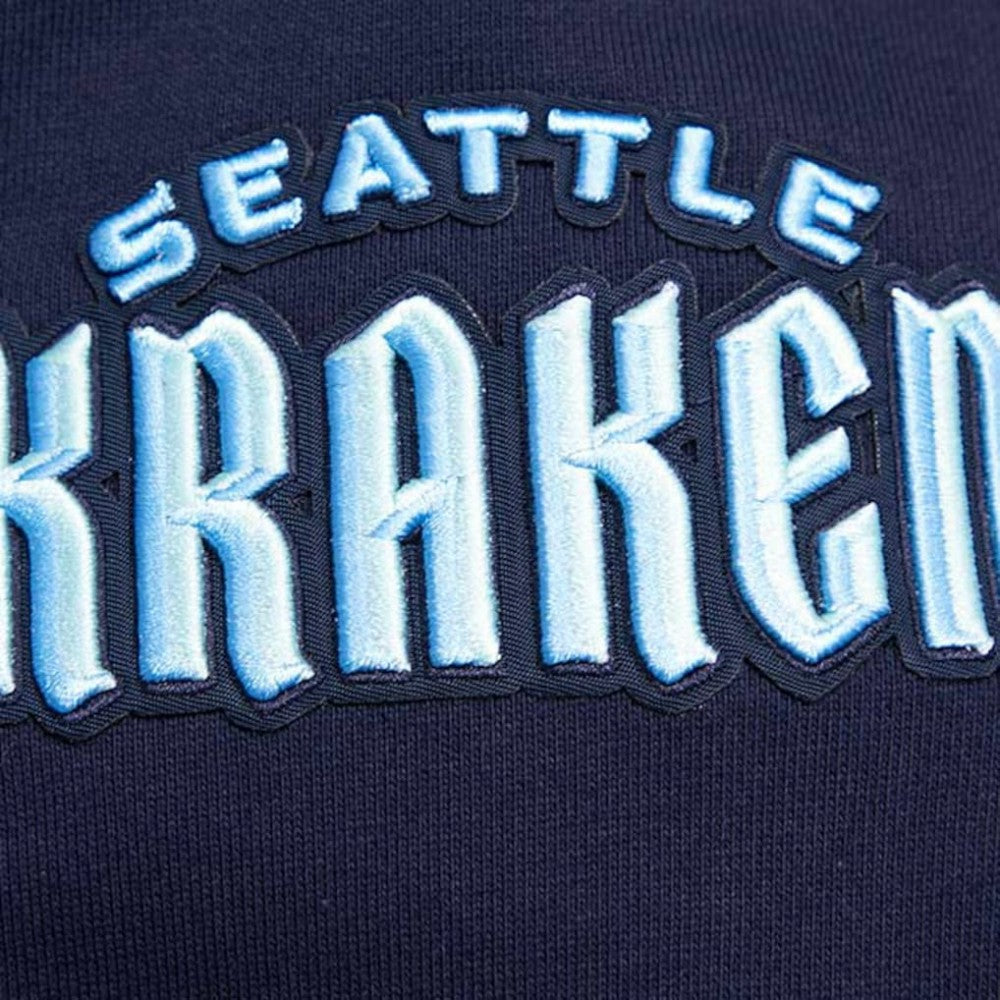 Seattle Kraken Pro Standard Retro Classic Fleece Pullover Hoodie - Deep Sea Blue Hoodies