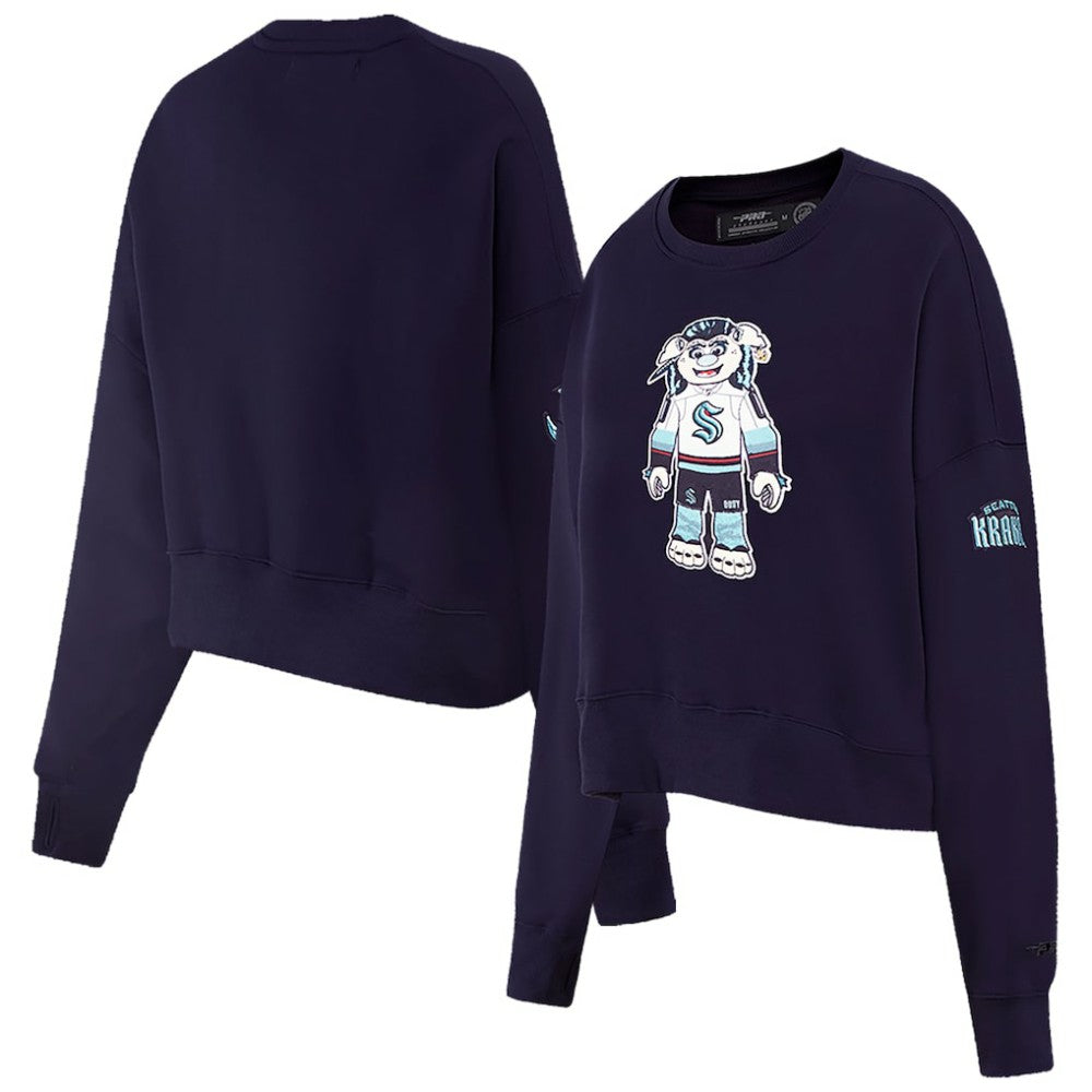Seattle Kraken Pro Standard Women's Mascot Crewneck Pullover Sweatshirt - Deep Sea Blue Sweatshirts