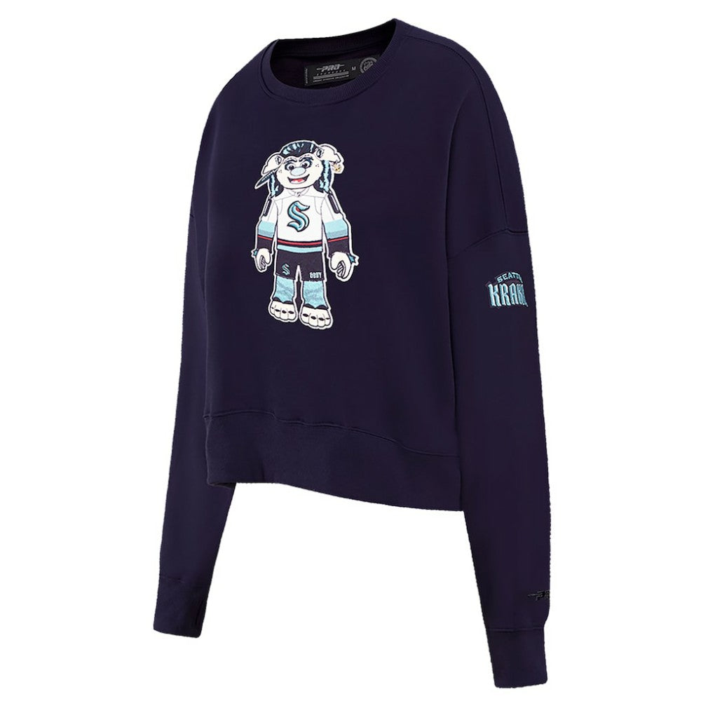 Seattle Kraken Pro Standard Women's Mascot Crewneck Pullover Sweatshirt - Deep Sea Blue Sweatshirts