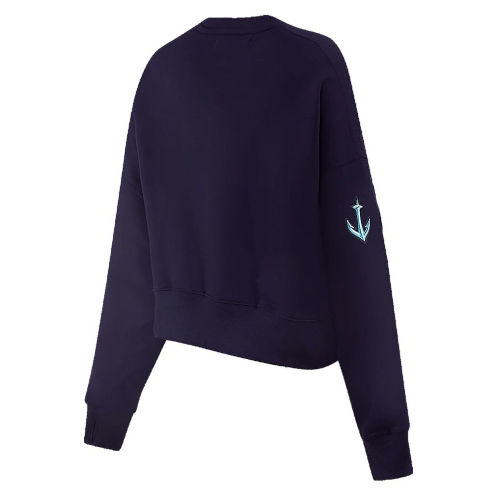 Seattle Kraken Pro Standard Women's Mascot Crewneck Pullover Sweatshirt - Deep Sea Blue Sweatshirts