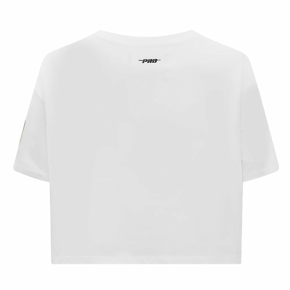 Vegas Golden Knights Pro Standard Women's Boxy Script Tail Cropped T-Shirt - White T-shirts