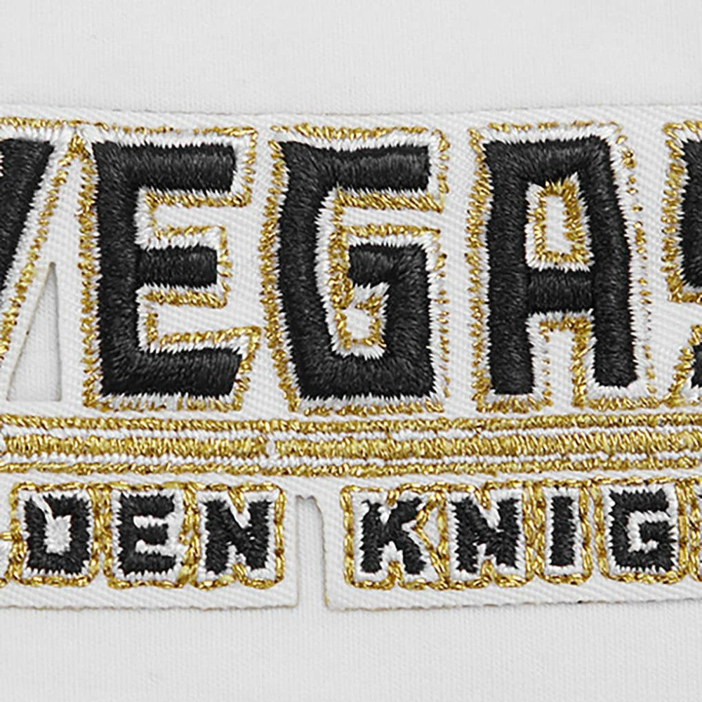 Vegas Golden Knights Pro Standard Women's Boxy Script Tail Cropped T-Shirt - White T-shirts