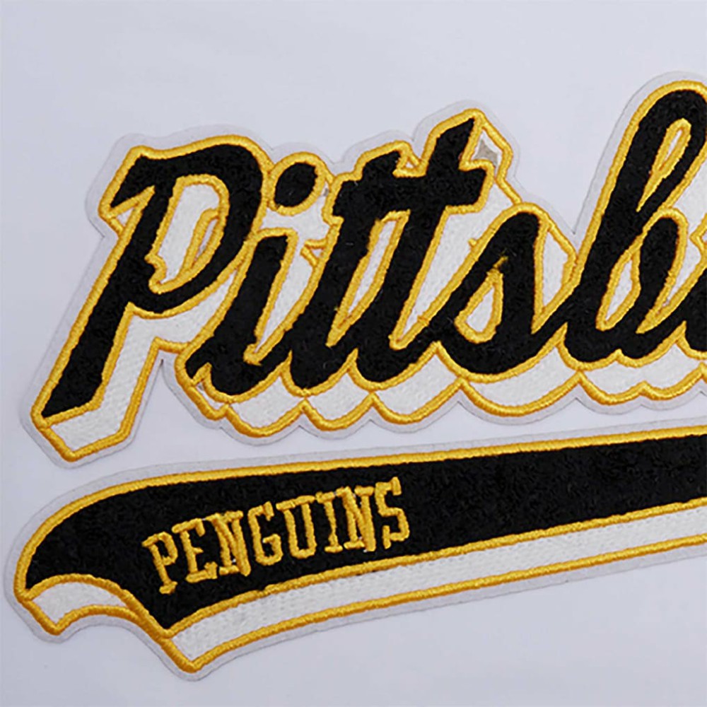 Pittsburgh Penguins Pro Standard Women's Boxy Script Tail Cropped T-Shirt - White T-shirts