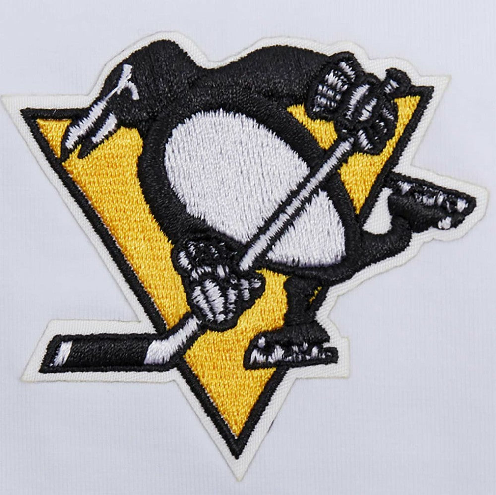 Pittsburgh Penguins Pro Standard Women's Boxy Script Tail Cropped T-Shirt - White T-shirts