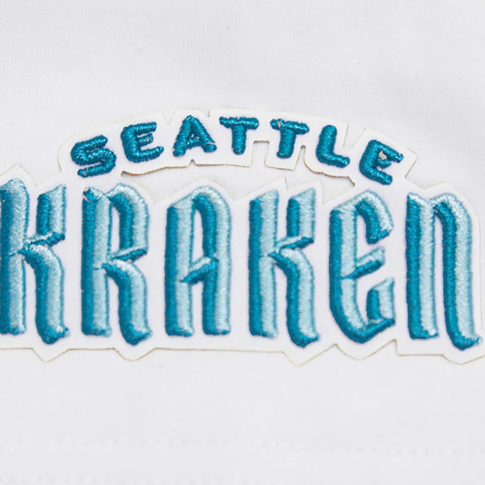 Seattle Kraken Pro Standard Women's Boxy Script Tail Cropped T-Shirt - White T-shirts