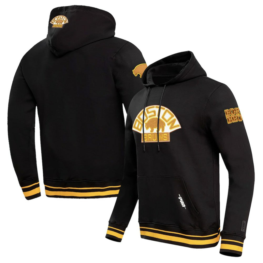 Boston Bruins Pro Standard Retro Classic Fleece Pullover Hoodie - Black Hoodies