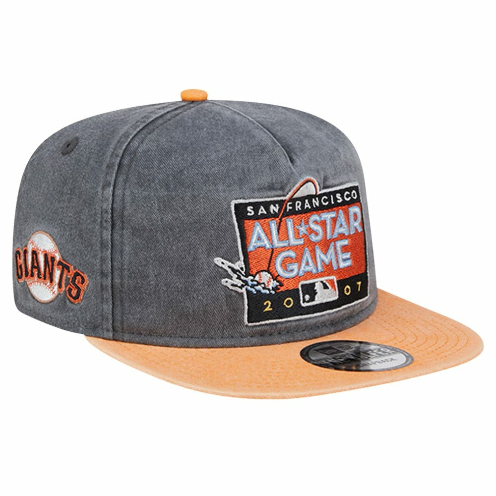 San Francisco Giants 2007 MLB All-Star Game Pigment Dye Golfer  Snapback Hat Black/Orange