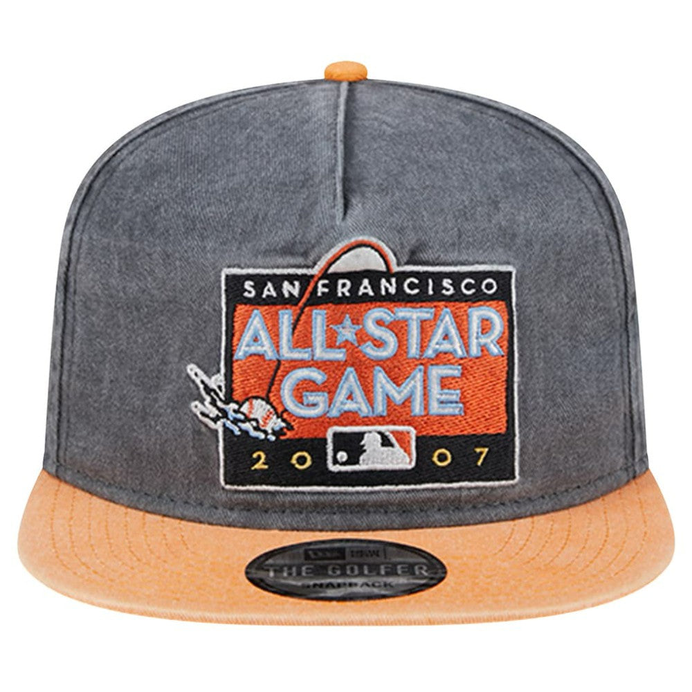 San Francisco Giants 2007 MLB All-Star Game Pigment Dye Golfer  Snapback Hat Black/Orange