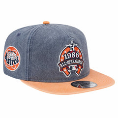 Houston Astros 1986 MLB All-Star Game Pigment Dye Golfer  Snapback Hat Navy/Orange
