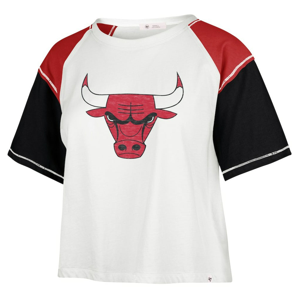 Chicago Bulls '47 Women's Premier Raglan Cropped T-Shirt sale - Cream outlet