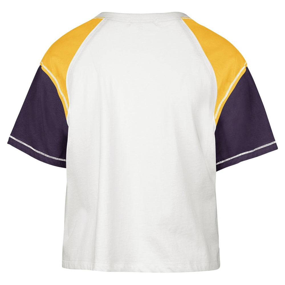 Los Angeles Lakers '47 Women's Premier Raglan Cropped T-Shirt - Cream sale