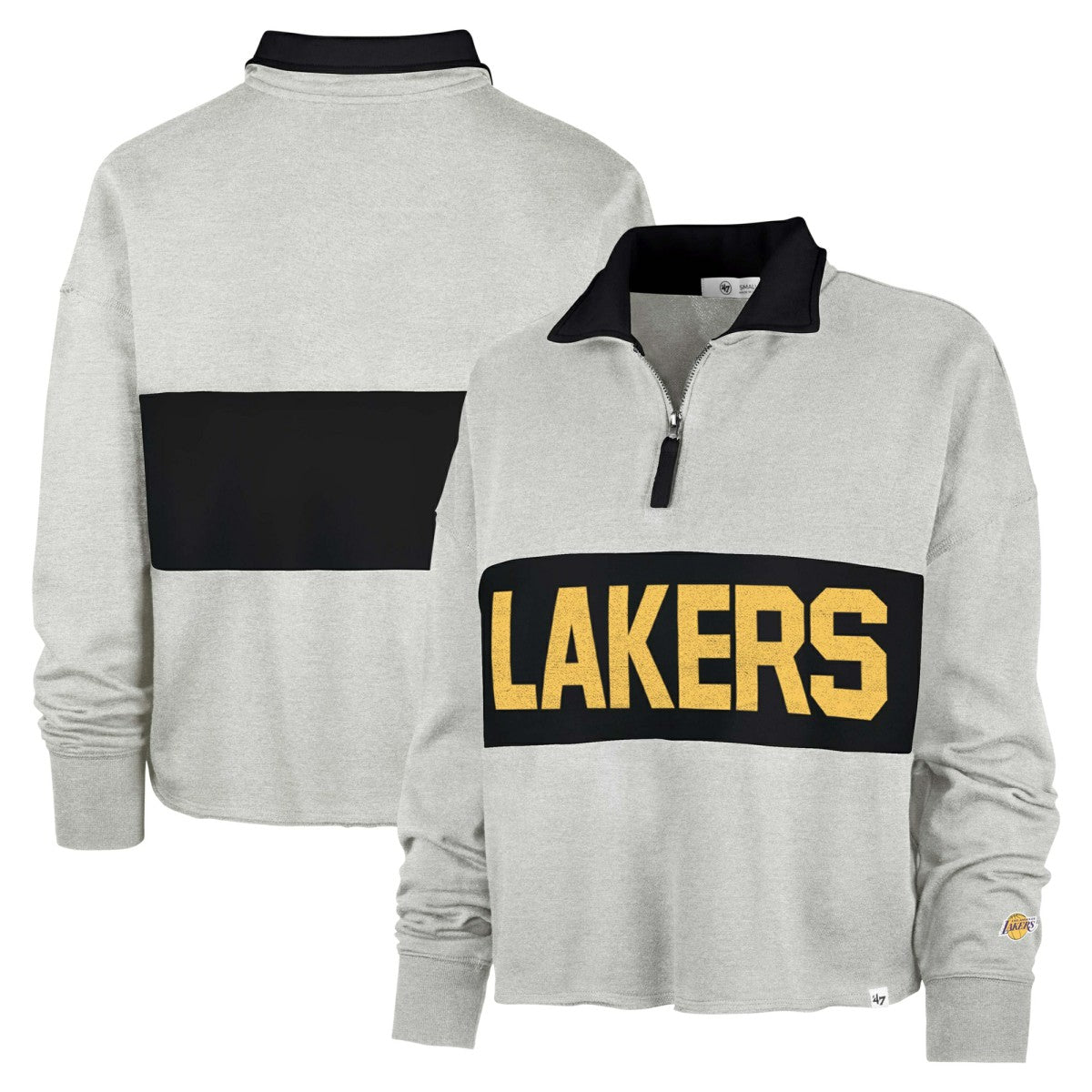 Los Angeles Lakers '47 Women's Breakthrough Remi Quarter-Zip Jacket - Heather Gray online
