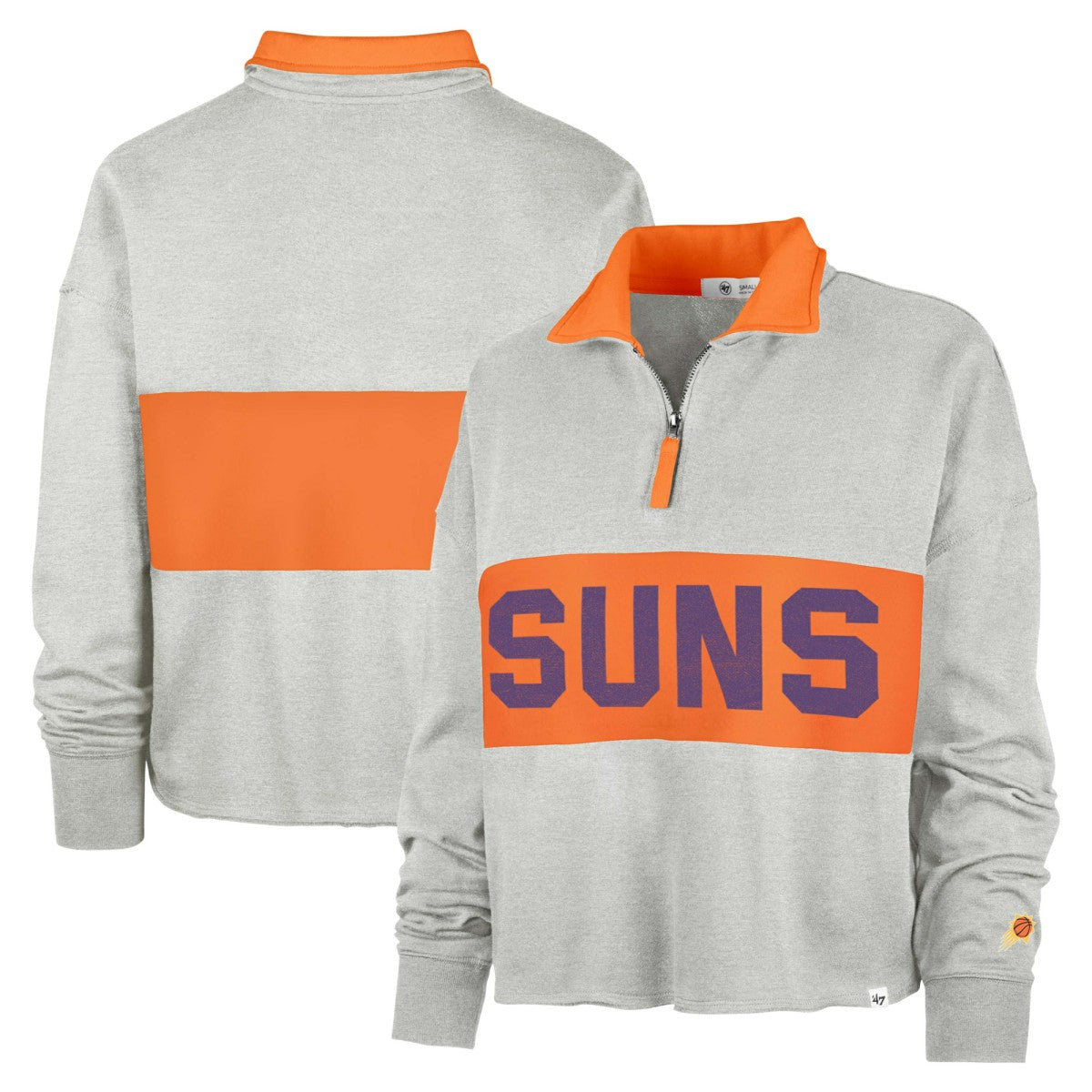Phoenix Suns '47 Women's Breakthrough Remi Quarter-Zip Jacket - Heather Gray for sale