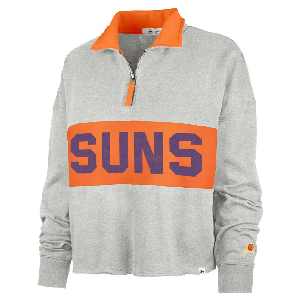 Phoenix Suns '47 Women's Breakthrough Remi Quarter-Zip Jacket - Heather Gray for sale