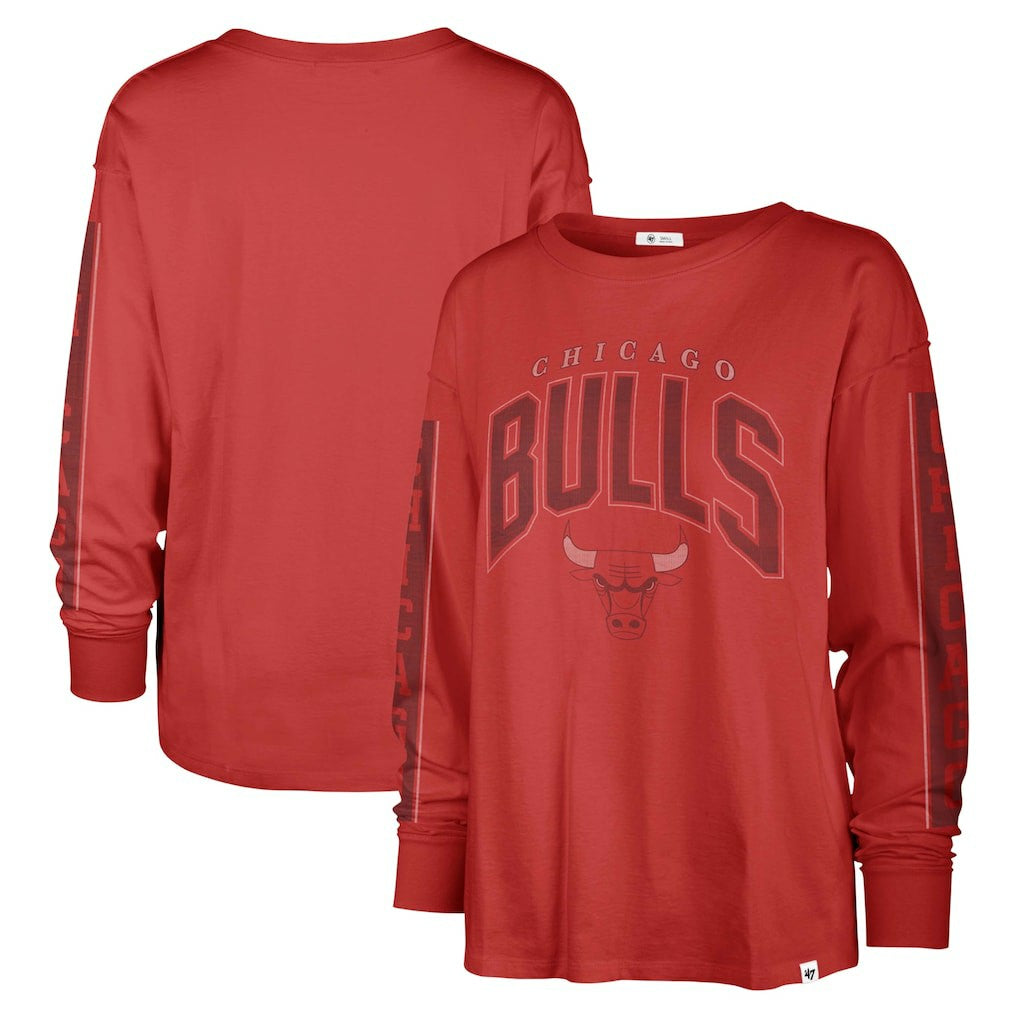 Chicago Bulls '47 Women's Tomcat Long Sleeve T-Shirt sale - Red for sale