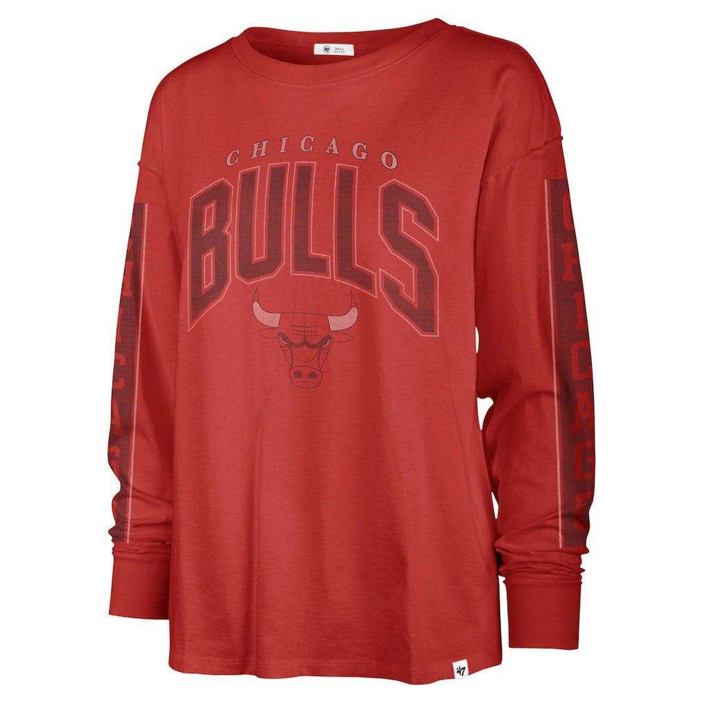 Chicago Bulls '47 Women's Tomcat Long Sleeve T-Shirt sale - Red for sale